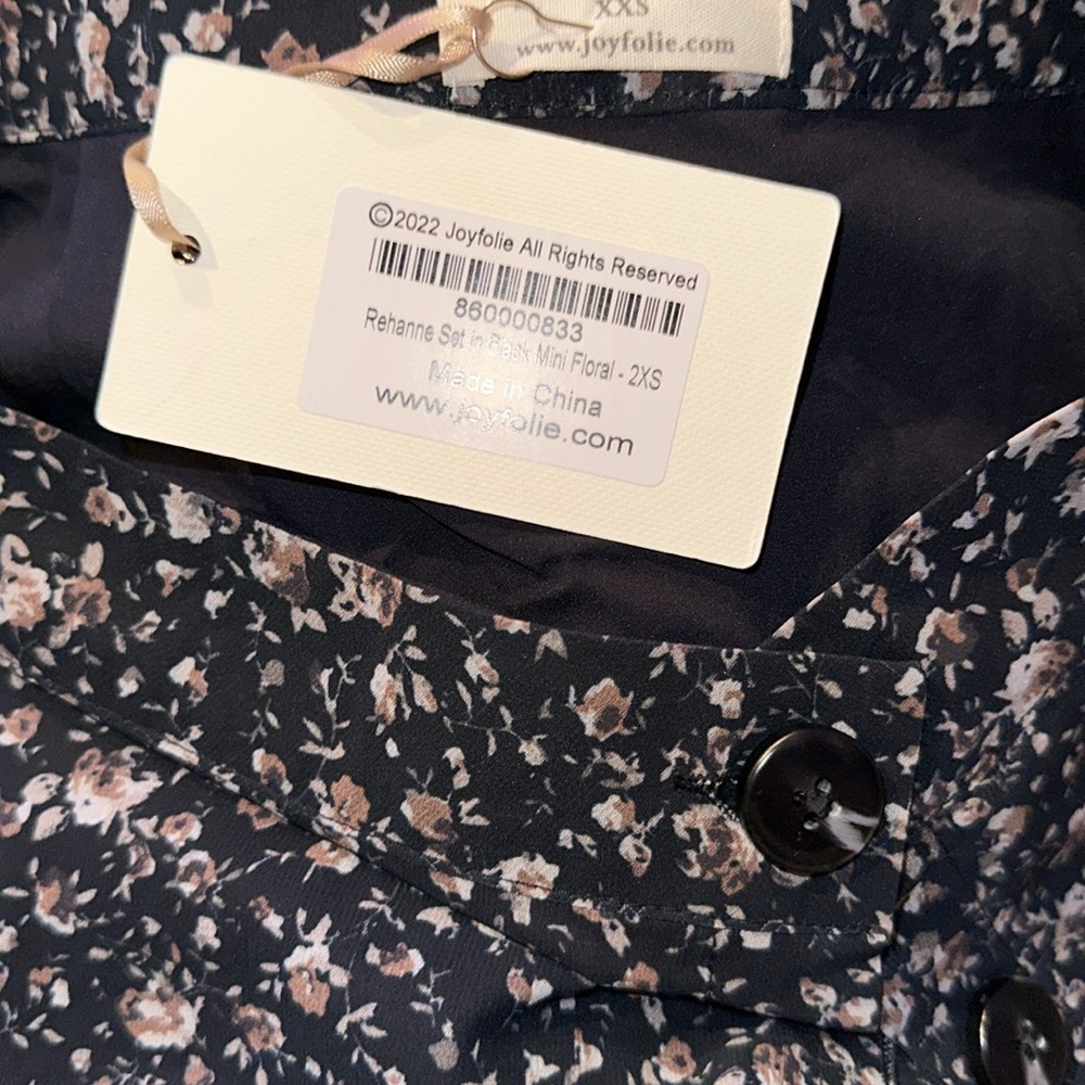 JOYFOLIE Mia Joy Rehanne Women's Top and Skirt Set in Black Floral - Picture 9 of 10
